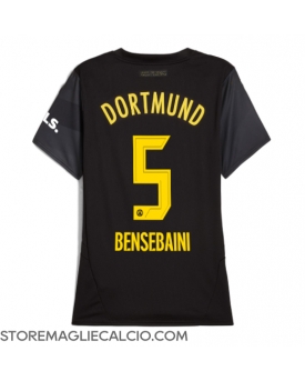Borussia Dortmund Ramy Bensebaini #5 Maglia Gara Trasferta Repliche 2024-25 Donna Maniche Corte